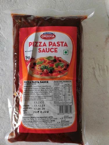 Cremica Pizza Pasta Sauce Packaging Type Bottle Packaging Size Kg