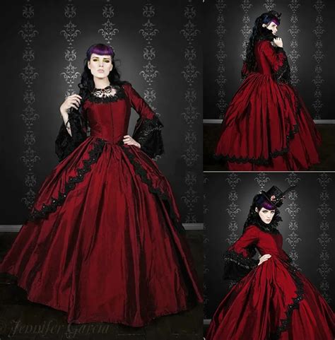 Women S Victorian Rococo Red Dress Inspiration Maiden Costume 1860s Red