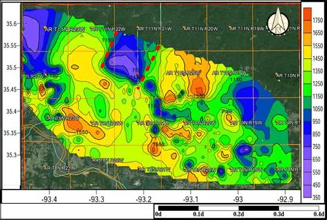 The Lower Atoka Interval Isopach Map With Faults Bounded The Graben In