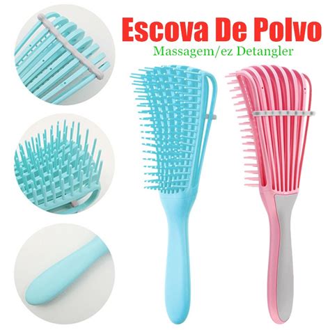 Marca Premium Escova De Polvo Cabelo Pente Para Massagem Cacheados E