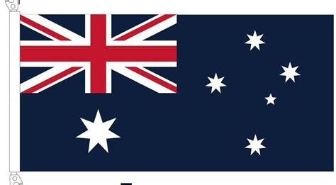 Australian Flag Woven Spun Polyester (Plastic Clips) 60 x 30 cm ...