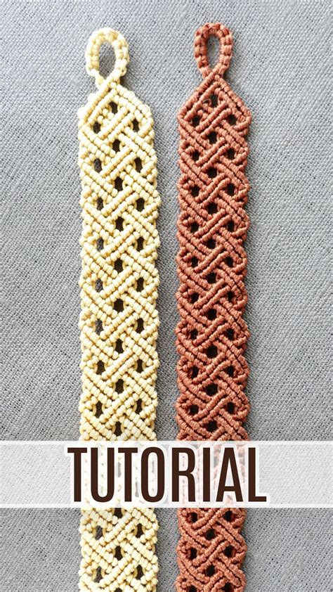 Celtic Mens Bracelet Tutorial Macrame Basket Weave Pattern