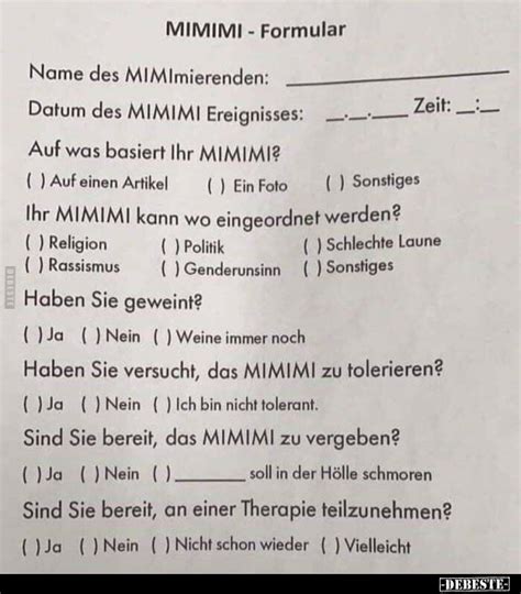 MIMIMI - Formular.. - DEBESTE.de