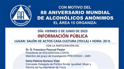 Alcohólicos Anónimos celebra su 88º aniversario Siete Días Alhama