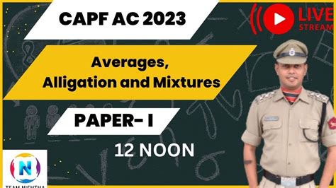 Quantitative Aptitude And Reasoning Lets Learn Averages Mixtures And Alligations Capf Paper I