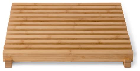 Bamboo Slatted Bath Mat Wireworks Arena Transitional Bath Mats