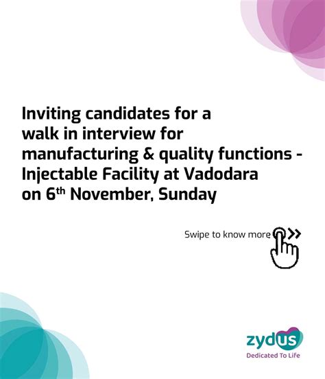 Zydus Lifesciences Ltd Walk In Interviews For Production Quality