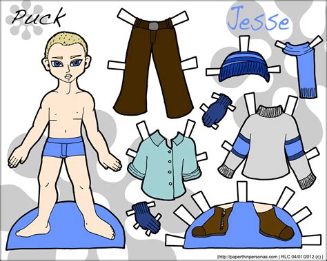 Jesse A Guy Paper Doll With Clothing • Paper Thin Personas