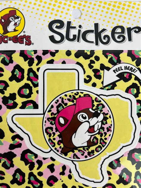 Buc Ees Leopard Logo Sticker Texas Eats And Treats