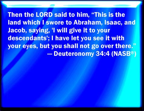 Deuteronomy 344 And The Lord Said To Him This Is The Land Which I