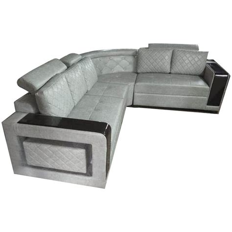 L Shape Modern Rexine Sofa Set Seating Capacity Seater At Rs