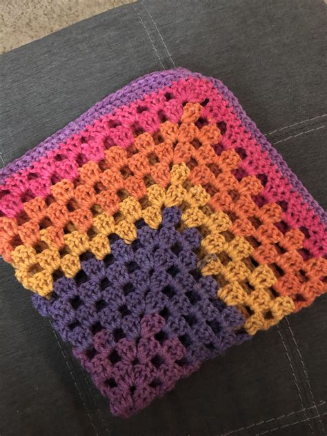 Granny Square Baby Blanket Caron Cake Funfetti R Crochet