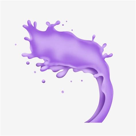 Splashing Liquid PNG Transparent Purple Splash Liquid Illustration