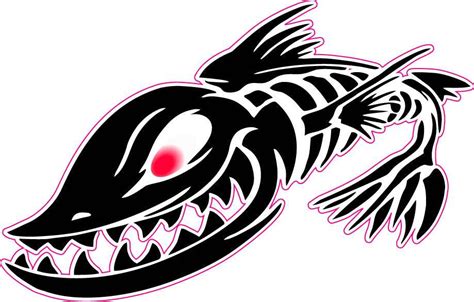 Skeleton Fish Decal Nostalgia Decals Die Cut Vinyl Stickers