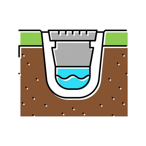 Construction Of Drainage System Color Icon Vector Illustration 19523935