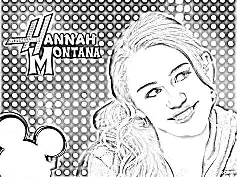 Beautifull Disney Hannah Montana Coloring Pages