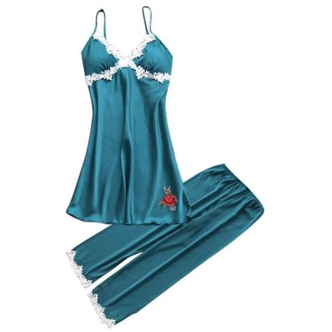 Ensemble De Nuisette Et Pantalon Femme Sexy Dentelle Lingerie Pyjamas Babydoll Robe De Nuit PC