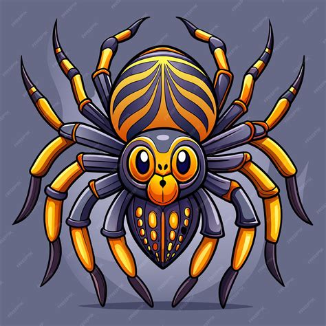 Delightful Spider Cartoon Vector Premium Ai Generated Vector