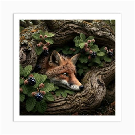 Fox In A Tree Art Print by Struckdumb - Fy