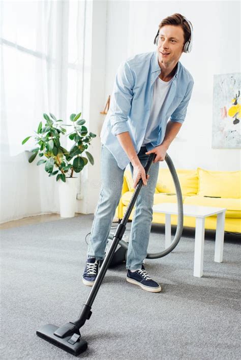 Man Cleaning Carpet Stock Photo Image Of Home Dust 105740800