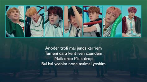 Bts Mic Drop Letra Facil Facil Pronunciacion Youtube