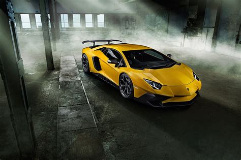 壁紙ランボルギーニNovitec Torado Aventador LP 750 4黄色自動車ダウンロード写真