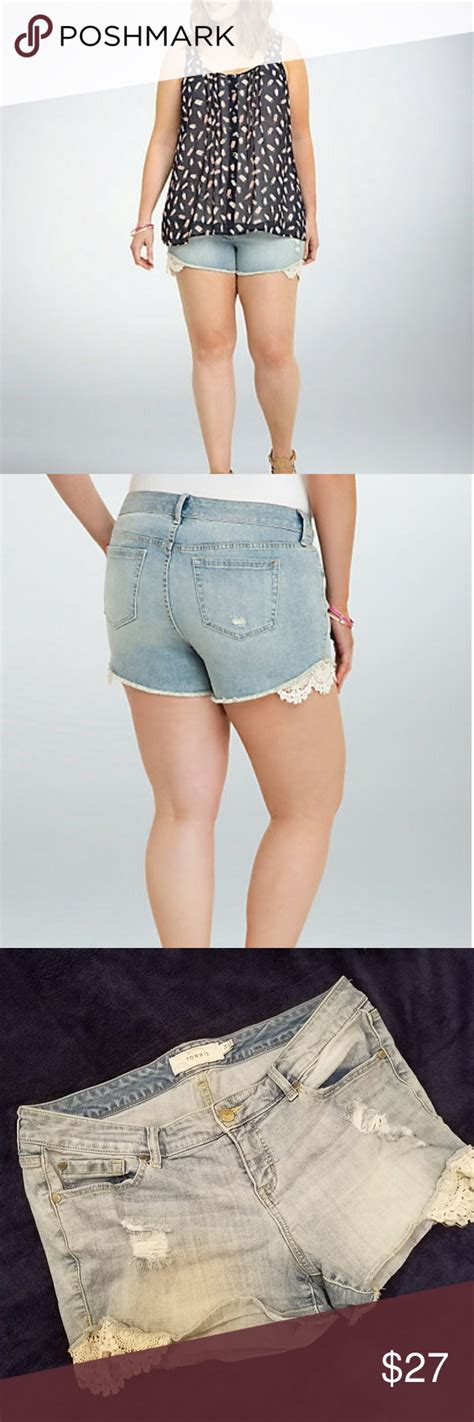 Torrid Skinny Short Shorts Light Wash W