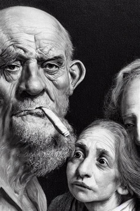 Krea Ai Hyperrealism Close Up Portrait Of An Ugly Old Man