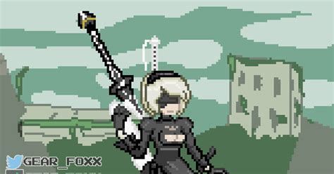 Pixel Pixelart Nierautomata 2b Pixel Art Pixiv