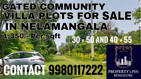 Gated Community Villa Plots For Sale In Nelamangala Site For Sale In