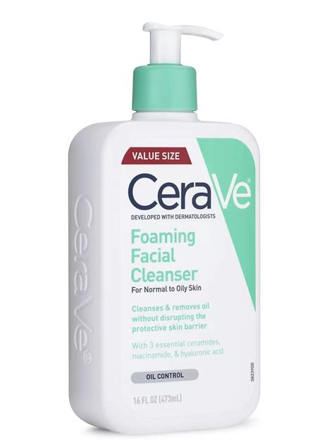 CeraVe Foaming Facial Cleanser - for Normal to Oily Skin, 16 oz (473 ml ...