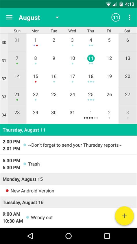 Handwritten Calendar App Android - Mae Harriott