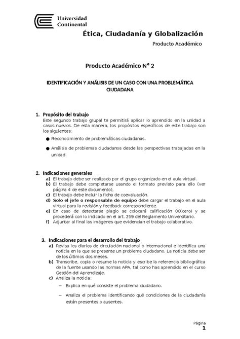 Producto academico 02 ECG 2023 20 grupo E Producto Académico Nº 2