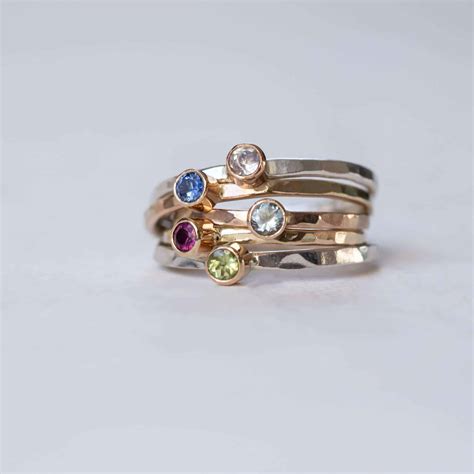 June Birthstone Stackable Rings Atelier Yuwaciaojp