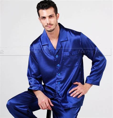 Mens Silk Satin Pajamas Set Pajama Pyjamas Pjs Sleepwear Loungewear S