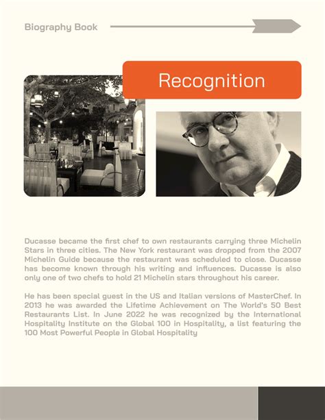 Alain Ducasse Biography | Biography Template