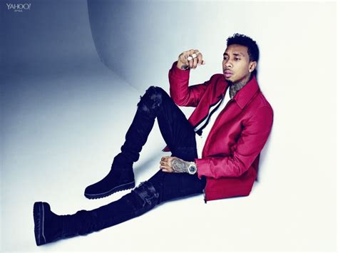 Tyga Poses For Yahoo Style Talks Music Fashion The Fashionisto