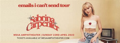 Sabrina Carpenter Tickets Rd April Mesa Amphitheatre In Mesa