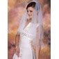 Two Tier Elbow Bridal Veils With Beaded Edge Dressfirst