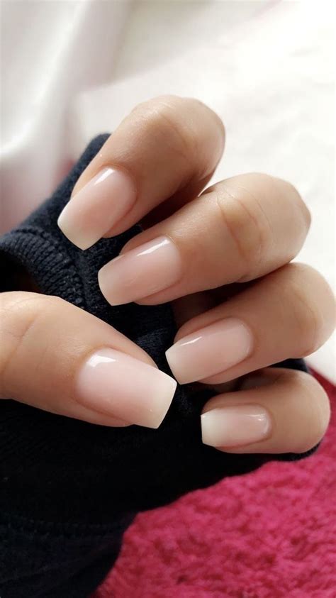 Short Natural Ombré Nails Beautiful Bride Nails Neutral Nail Art