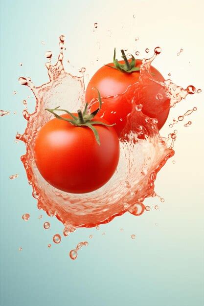 Premium Ai Image Fresh Tomatoe Isolated On Light Pastel Background