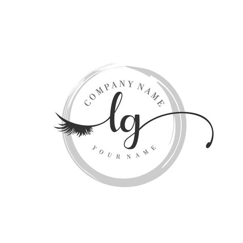 Initial Lg Logo Handwriting Beauty Salon Fashion Modern Luxury Monogram