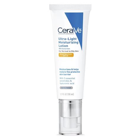 Cerave Ultra Light Moisturizing Face Lotion With Sunscreen Skincare