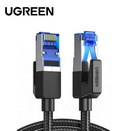 Ugreen Cat F Ftp Round Ethernet Cable Nylon Braid M Black