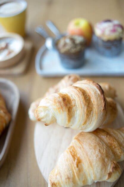 Premium Photo Close Up Of Croissant On Table