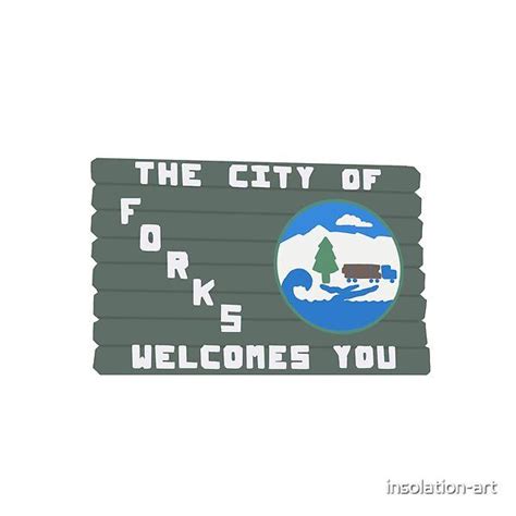 Twilight Saga Forks Welcome Sign Sticker