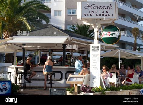 Bar Cafeteria Magaluf Mallorca Majorca Balearic Islands Spain Stock