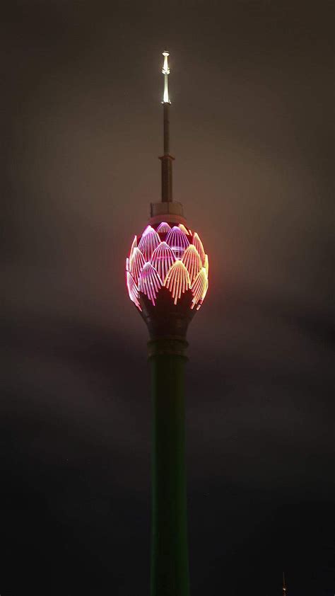 Lotus Tower Beauty Light Effects Nature Night Sky Sri Lanka