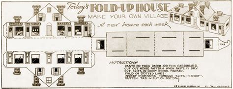 Fold-Up Houses — Make Your Own Village, 1934 – Q is For Quilter