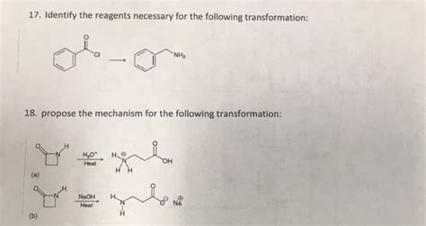 Solved 17 Identify The Reagents Necessary For The Following